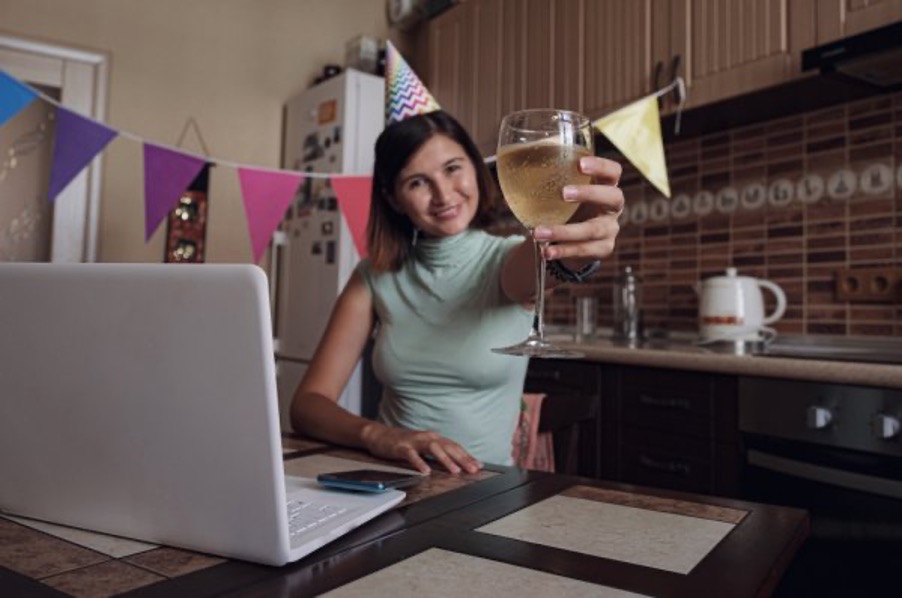 Celebrating  Birthday with Friends Virtually